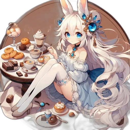 food, dress, staff, jewelry transparent PNG cut-out