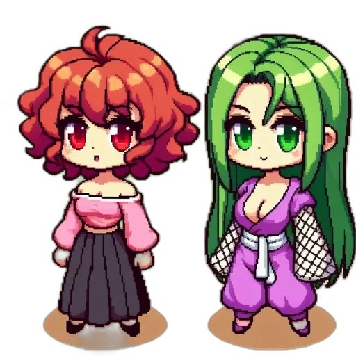 pixel art, anime, vaporwave, concept art transparent PNG cut-out