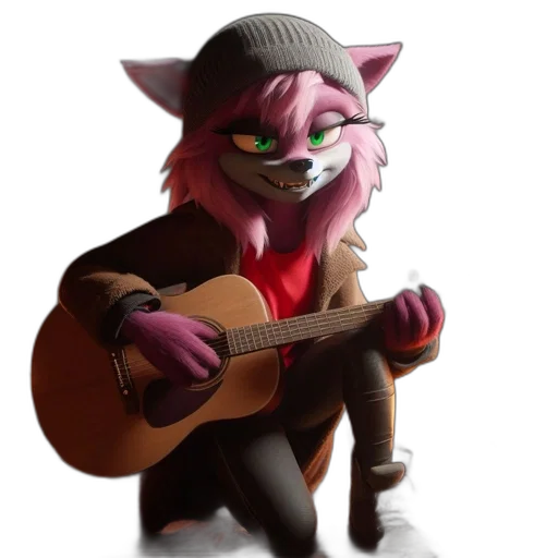 jacket, animal, hat, staff transparent PNG cut-out