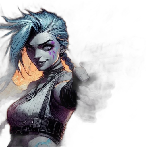 cyberpunk, concept art, fantasy art, comic book art transparent PNG cut-out