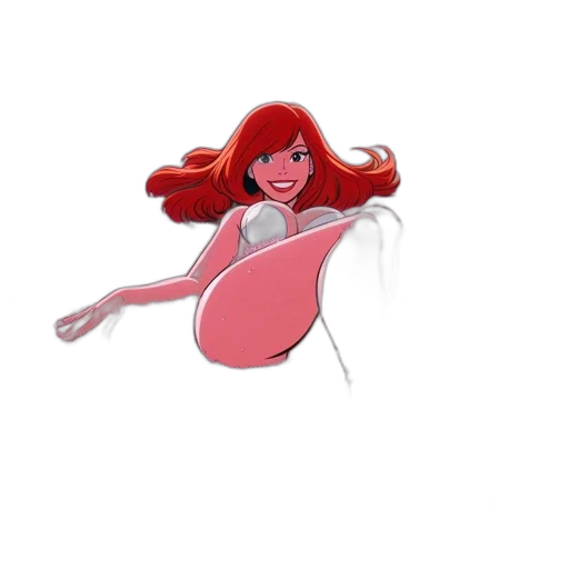 dress, hair, creature, cartoon transparent PNG cut-out