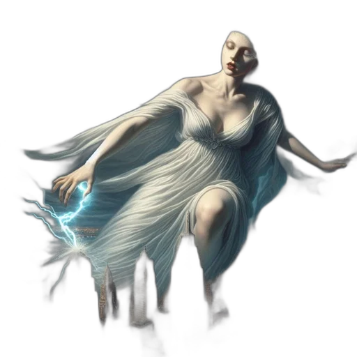 creature, dress, dragon, staff transparent PNG cut-out