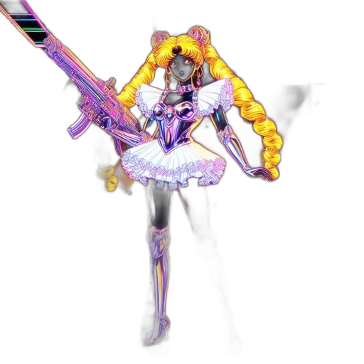 weapon, staff, sword, robot transparent PNG cut-out