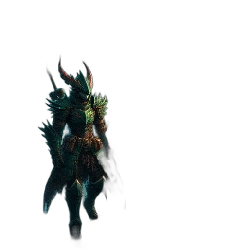 dragon, creature, mask, staff transparent PNG cut-out