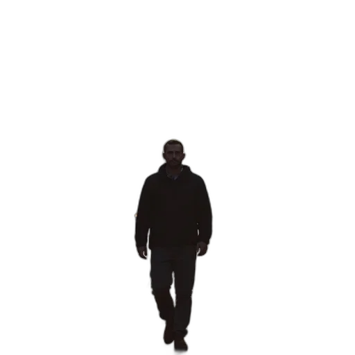 jacket, staff, robot, creature transparent PNG cut-out