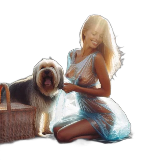 hair, dress, furniture, photorealistic transparent PNG cut-out