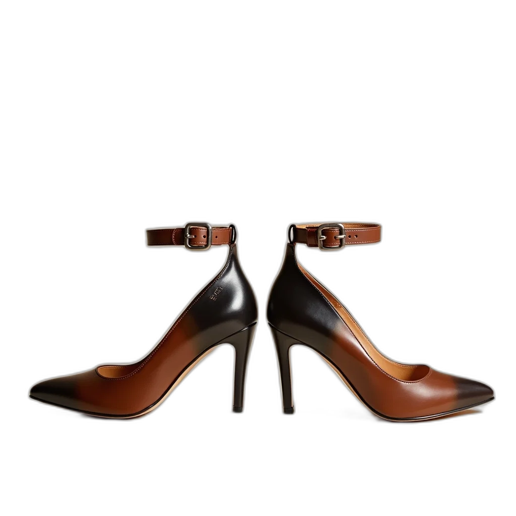 shoes, 3d render, photorealistic, earth tones transparent PNG cut-out