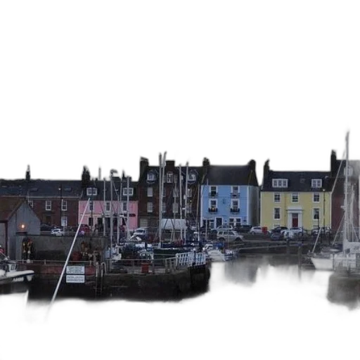 photorealistic, 3d render, concept art, city street transparent PNG cut-out