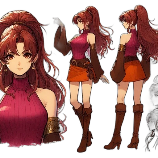 concept art, anime, fantasy art, pixel art transparent PNG cut-out