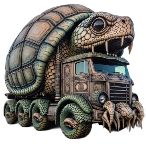creature, animal, dragon, robot transparent PNG cut-out