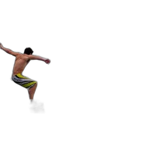 3d render, surfer, rides, wave transparent PNG cut-out