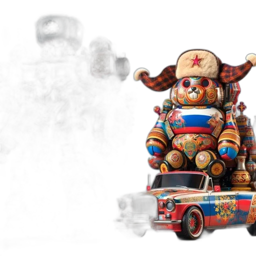 robot, car, concept art, 3d render transparent PNG cut-out