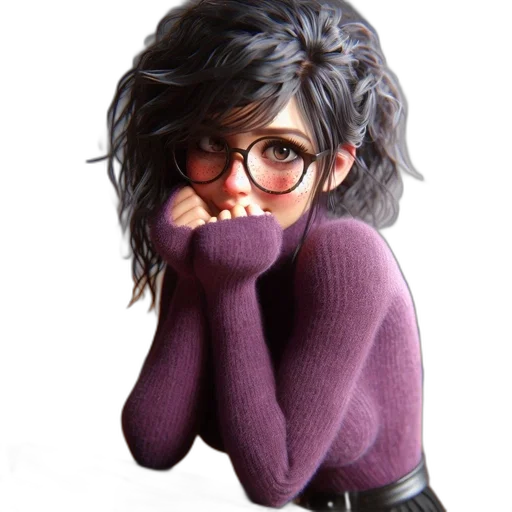 jacket, face, hair, staff transparent PNG cut-out