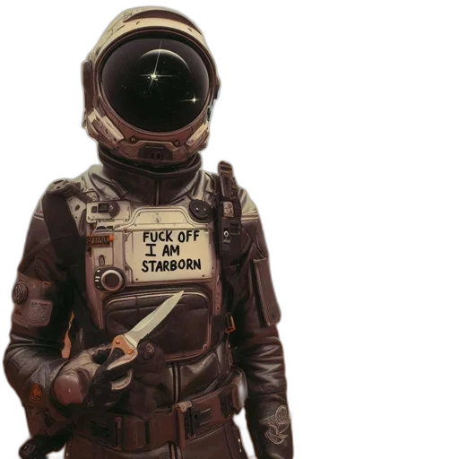 jacket, robot, staff, mask transparent PNG cut-out