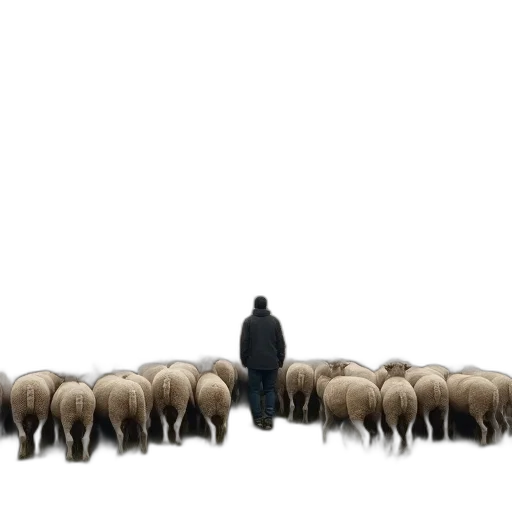 animal, jacket, fog, person transparent PNG cut-out
