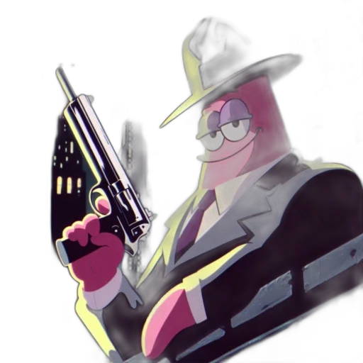 weapon, staff, hat, jacket transparent PNG cut-out