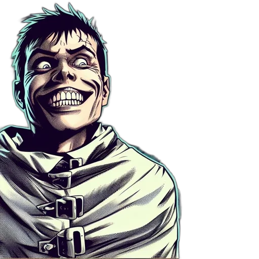 face, mask, comic book art, concept art transparent PNG cut-out