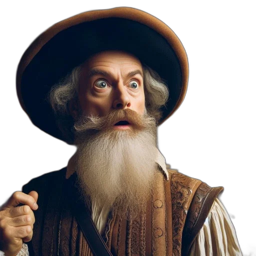 hat, face, staff, hair transparent PNG cut-out