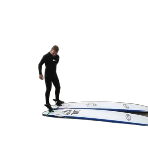 staff, 3d render, two, surfers transparent PNG cut-out