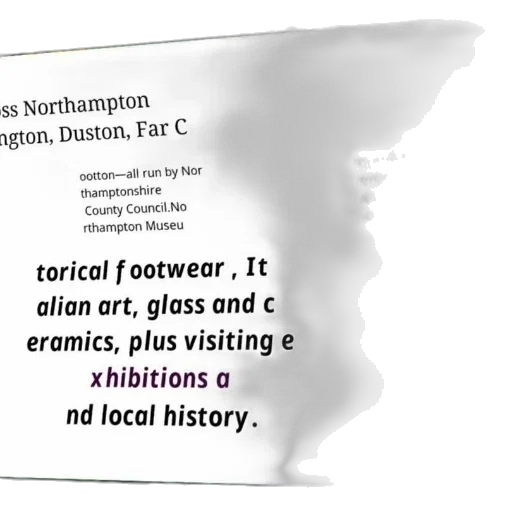 advertisement, various, museums, northampton transparent PNG cut-out