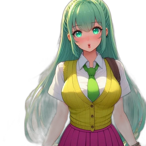 dress, staff, face, anime transparent PNG cut-out
