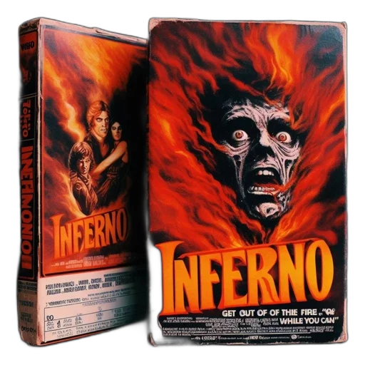 fire, two, vhs, tapes transparent PNG cut-out