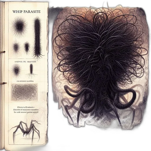 hair, creature, mask, concept art transparent PNG cut-out
