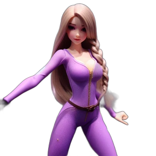 staff, hair, 3d render, concept art transparent PNG cut-out