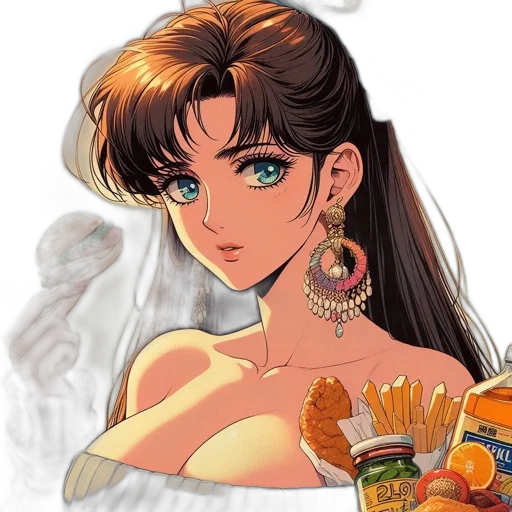 food, jewelry, vaporwave, anime transparent PNG cut-out