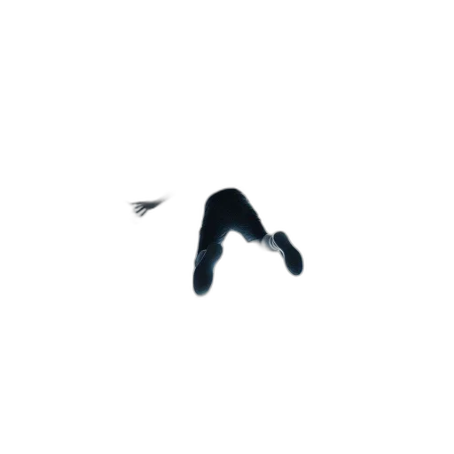 shoes, hair, face, staff transparent PNG cut-out