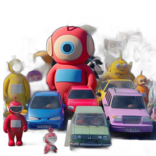 car, robot, concept art, 3d render transparent PNG cut-out