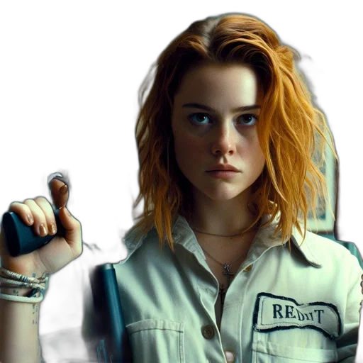 jacket, face, hair, comic book art transparent PNG cut-out