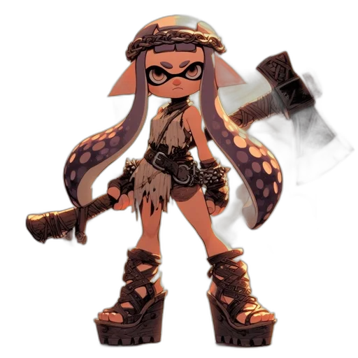 weapon, staff, dress, animal transparent PNG cut-out