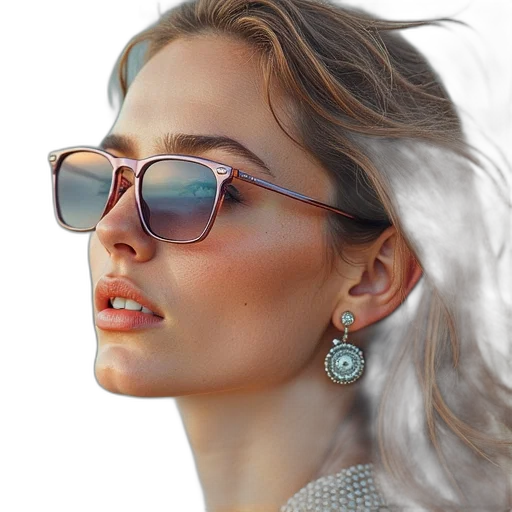 jewelry, face, photorealistic, 3d render transparent PNG cut-out