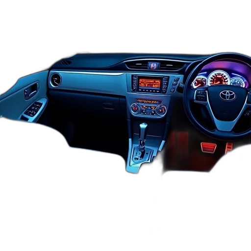 car, photorealistic, 3d render, led transparent PNG cut-out