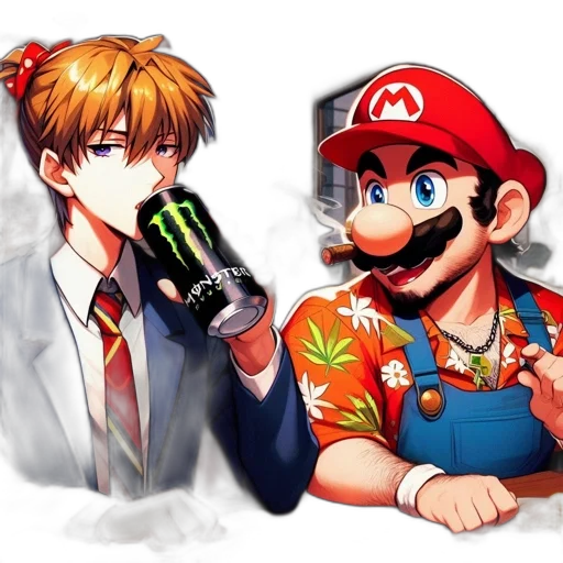 food, anime, pixel art, vaporwave transparent PNG cut-out