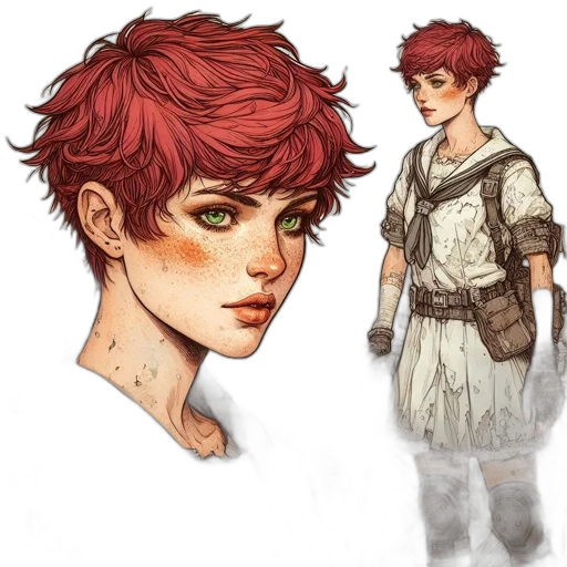 concept art, fantasy art, comic book art, pixel art transparent PNG cut-out