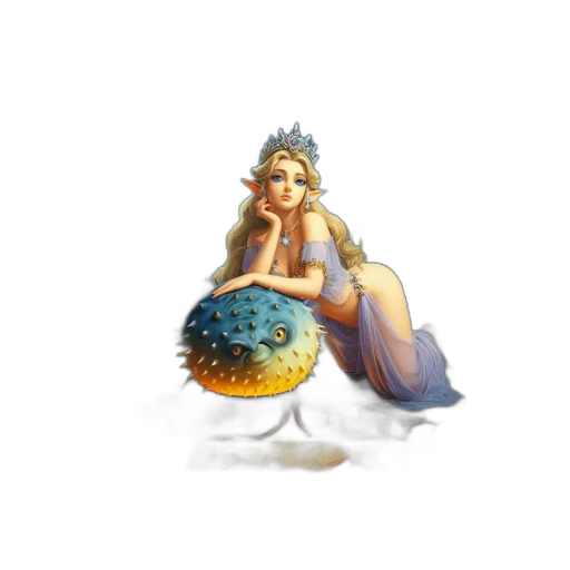 crown, jewelry, staff, fantasy art transparent PNG cut-out