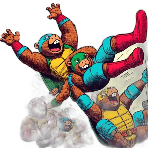 concept art, comic book art, pixel art, 3d render transparent PNG cut-out