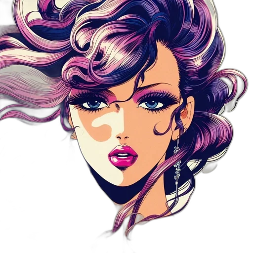 face, mask, hair, jewelry transparent PNG cut-out