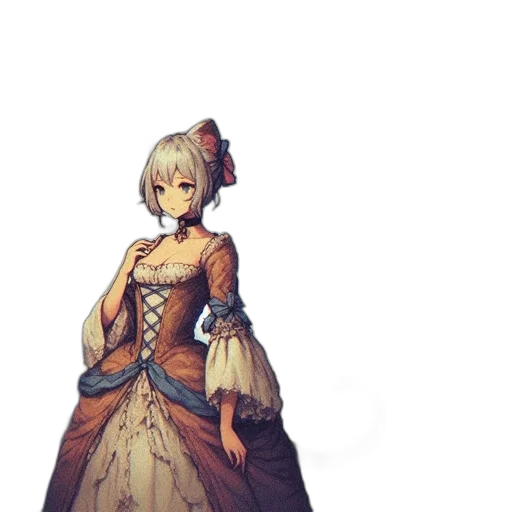 dress, staff, crown, weapon transparent PNG cut-out