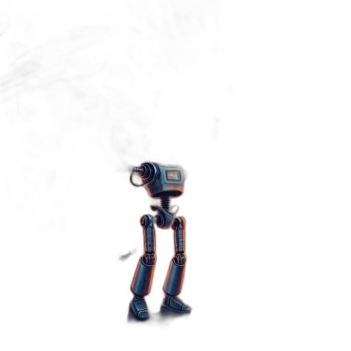 robot, staff, weapon, creature transparent PNG cut-out