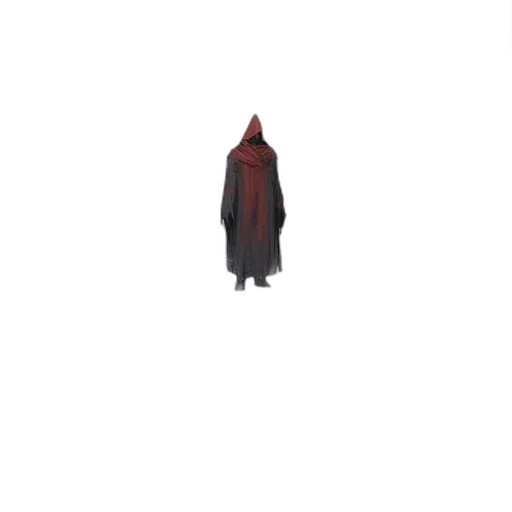 jacket, creature, dress, staff transparent PNG cut-out