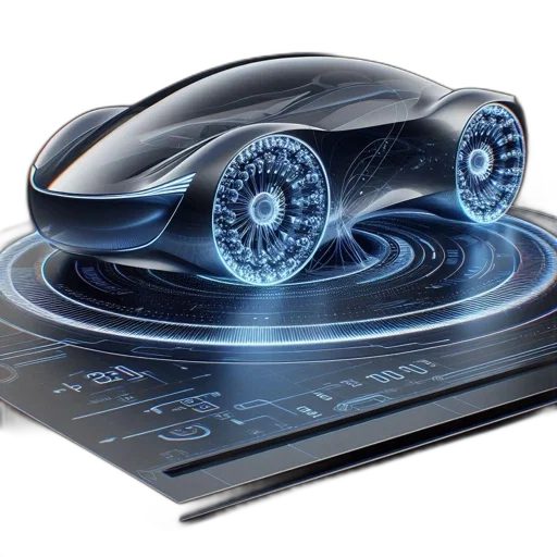 car, 3d render, concept art, futuristic transparent PNG cut-out