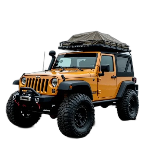 jeep, roof, rack, car transparent PNG cut-out