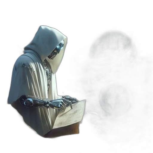 mask, jacket, robot, staff transparent PNG cut-out