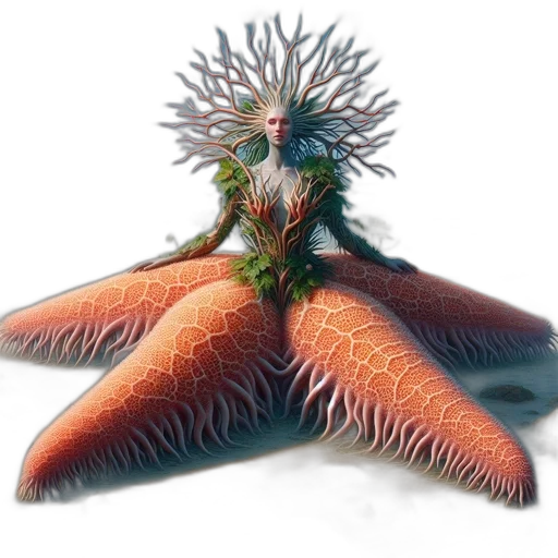 creature, crown, flower, animal transparent PNG cut-out