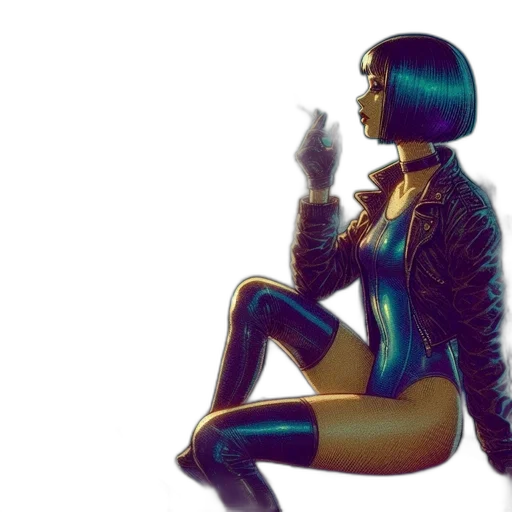 jacket, robot, cyberpunk, concept art transparent PNG cut-out