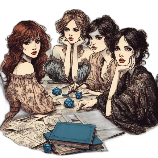 jewelry, dress, comic book art, fantasy art transparent PNG cut-out