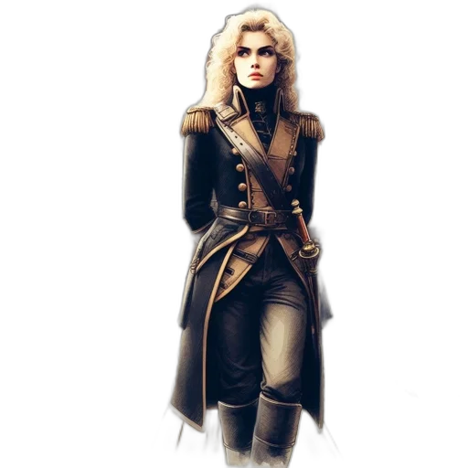 jacket, staff, concept art, fantasy art transparent PNG cut-out